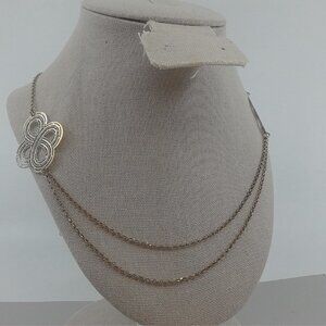 Stroili 925 Sterling Silver Multi-Chain Statement Long Necklace